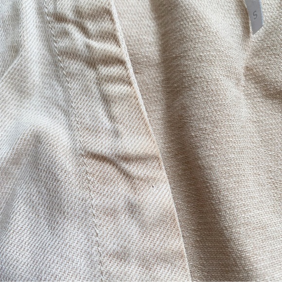 🐚 YOUNG FABULOUS & BROKE OATMEAL VOLUMINOUS LONG SLEEVE WRAP AROUND MINI DRESS! - Picture 14 of 16